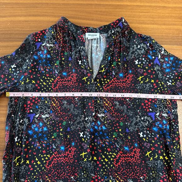 Zadig & Voltaire Tink Glam Rock Blouse in Abstract, Modern, Indie, Punk, Small - Picture 6 of 9